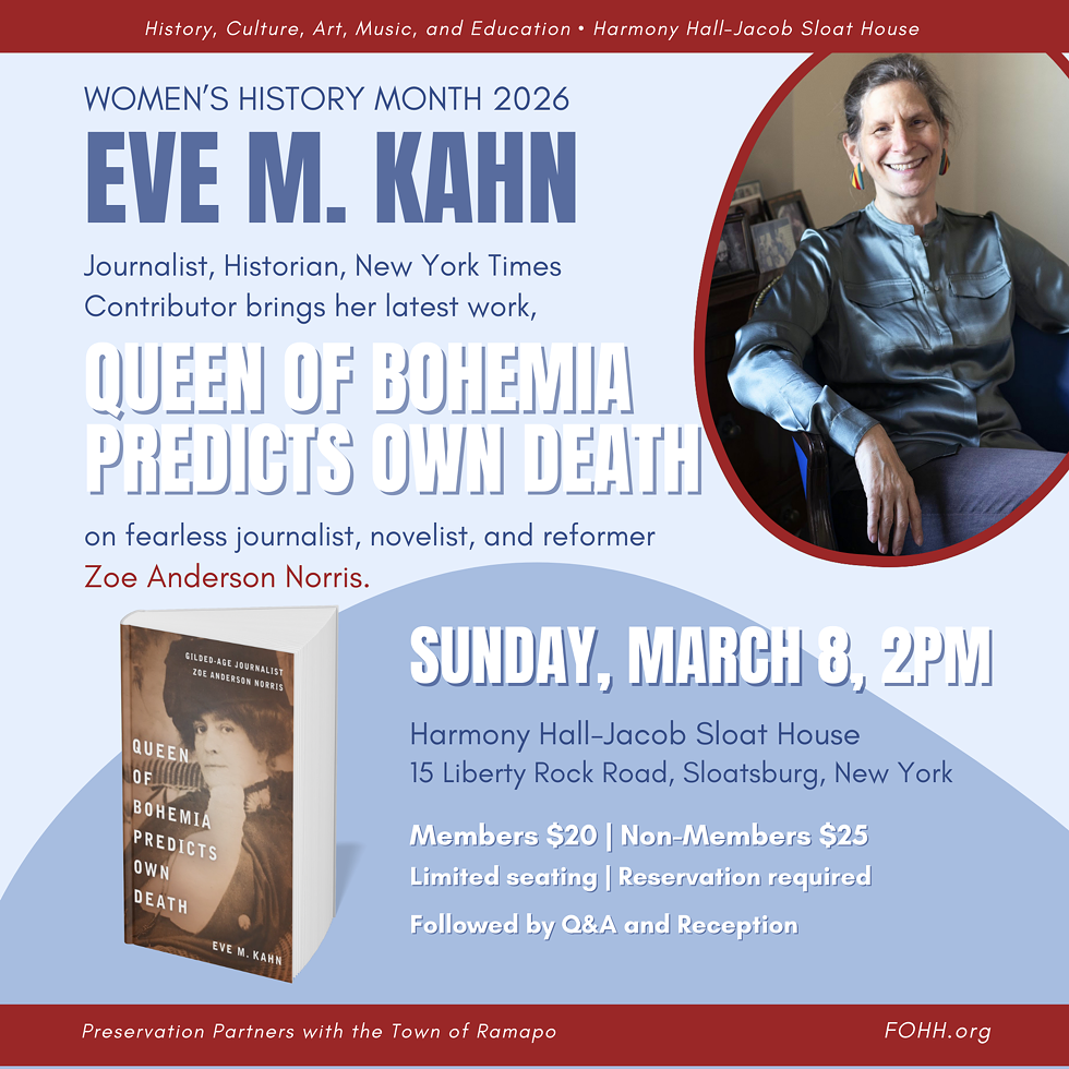 Author Eve M. Kahn of Queen of Bohemia Predicts Own Death