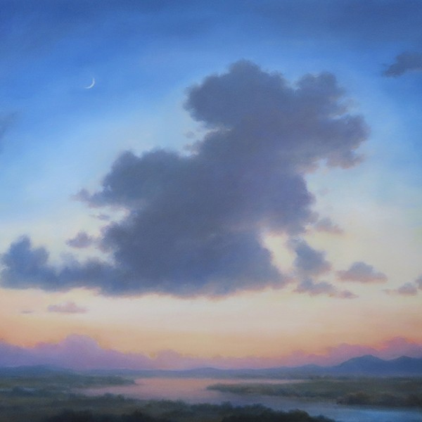 The Crescent Emerges by Jane Bloodgood-Abrams, oil on canvas, 36 x 48 inches