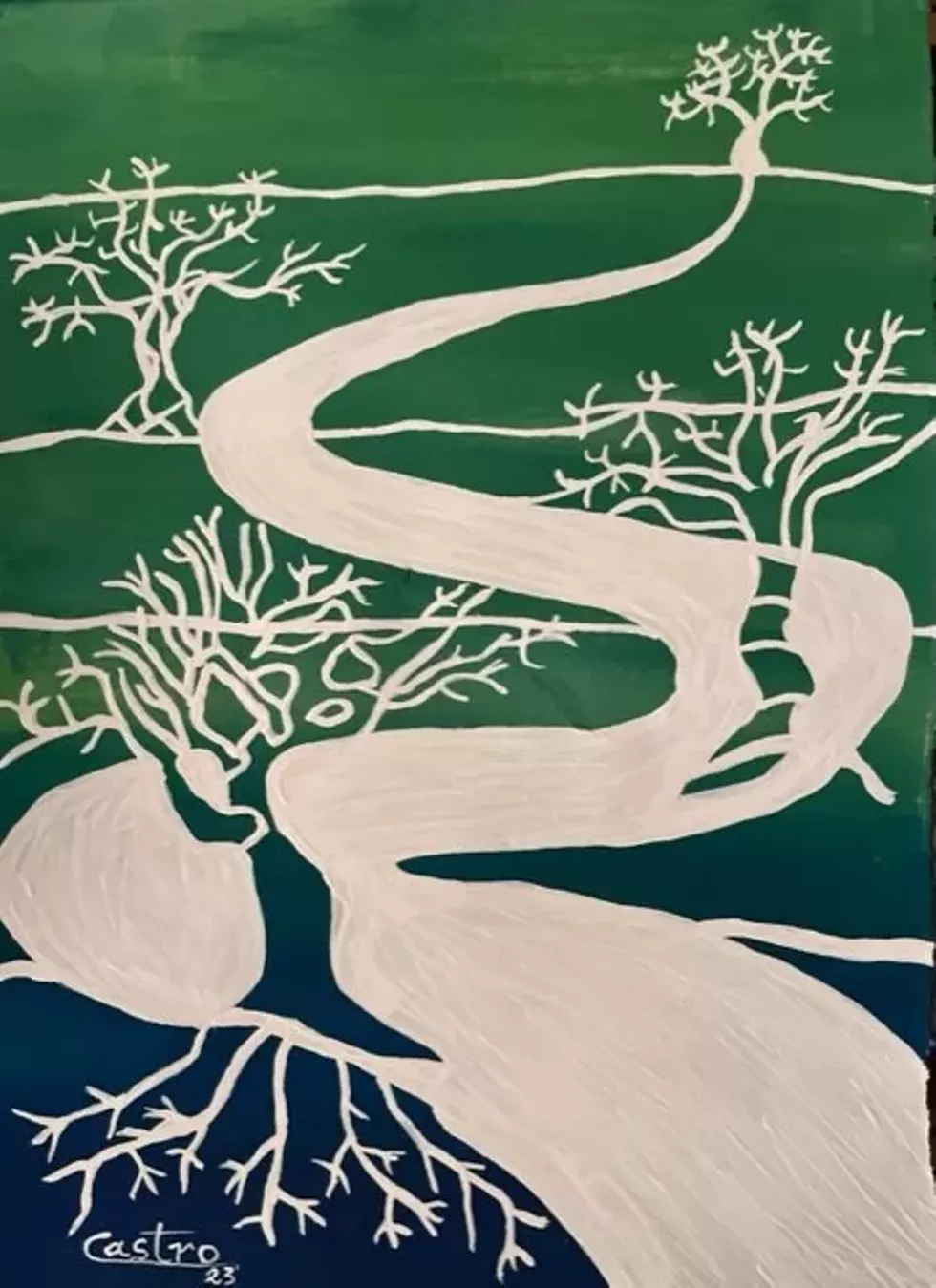 "The Obstacles on the Road" by Fidel Castrobrito, created at Green Haven Correctional Faciltiy