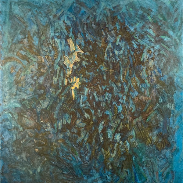 Renee Samuels, Emerson's Dream, oil on canvas, 42x38"