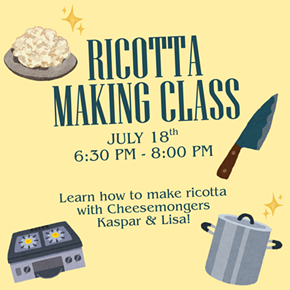 Image: Ricotta Making Class