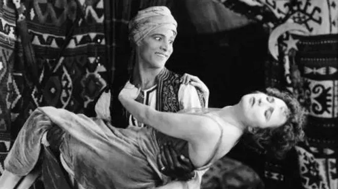 Image: Rudolph Valentino in "The Sheik"