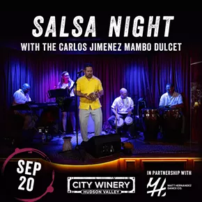Image: SALSA NIGHT with the Carlos Jimenez Mambo Dulcet; In Partnership with Matt Hernandez Dance Co.