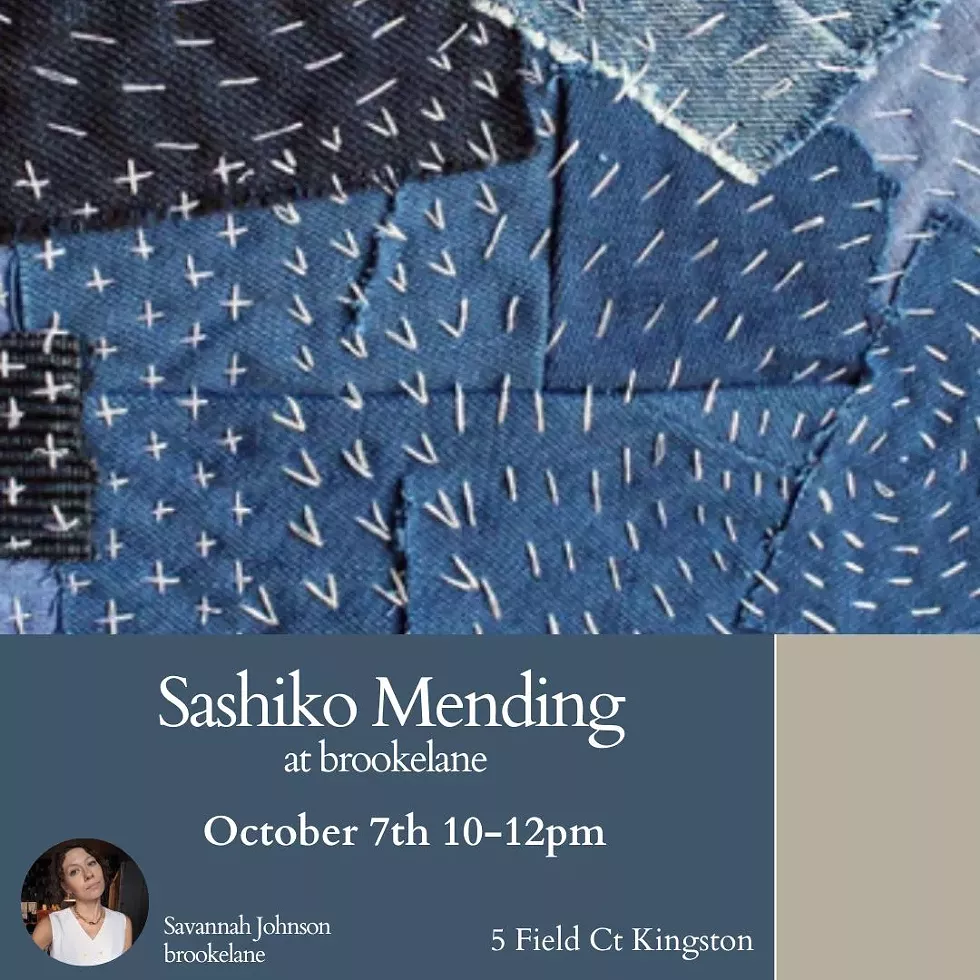 Sashiko Mending Workshop at brookelane