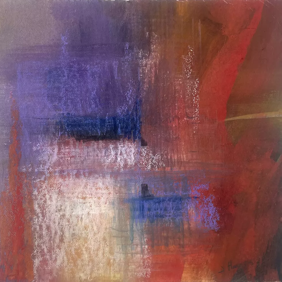 Joan Hayes, "Hidden Within II" 5" x 5", mixed media on paper