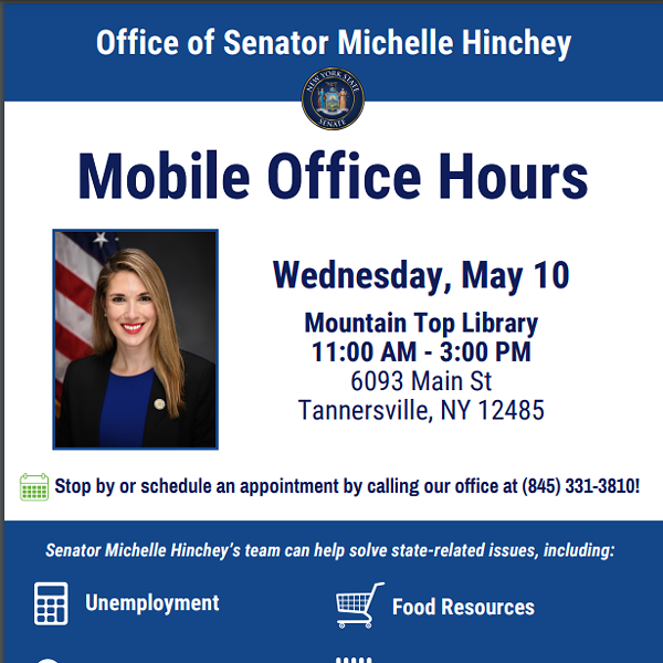 Senator Hinchey's Staff Office Hours - Mountain Top