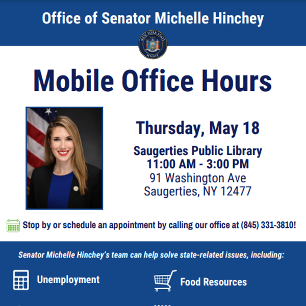 Senator Hinchey’s Staff Office Hours - Saugerties