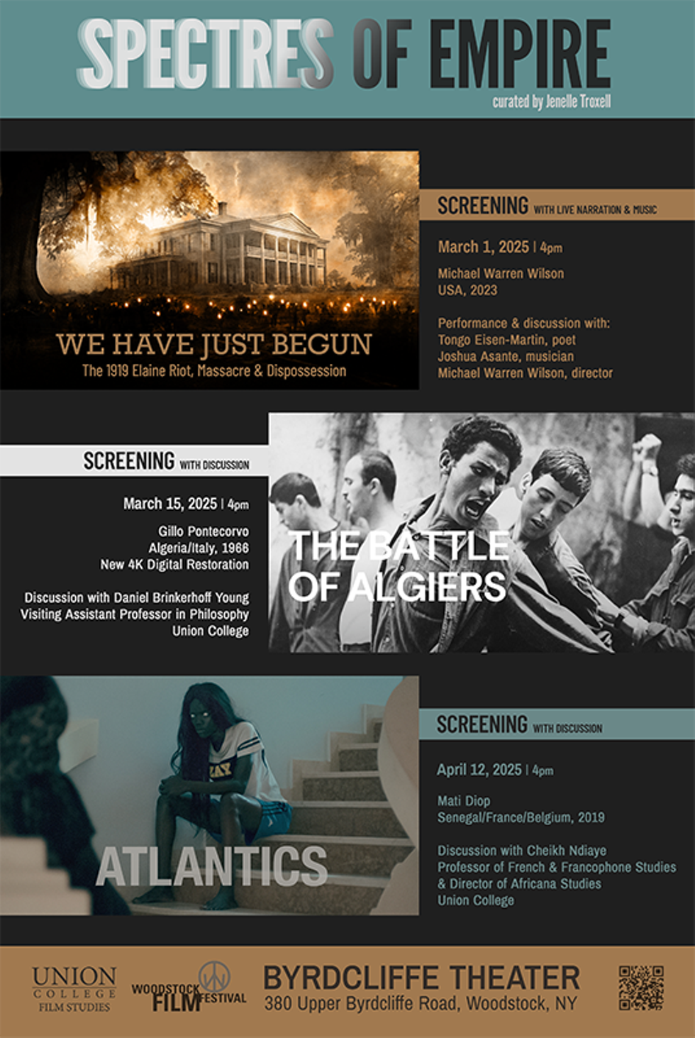 Spectres of Empire screening series at Byrdcliff Theater