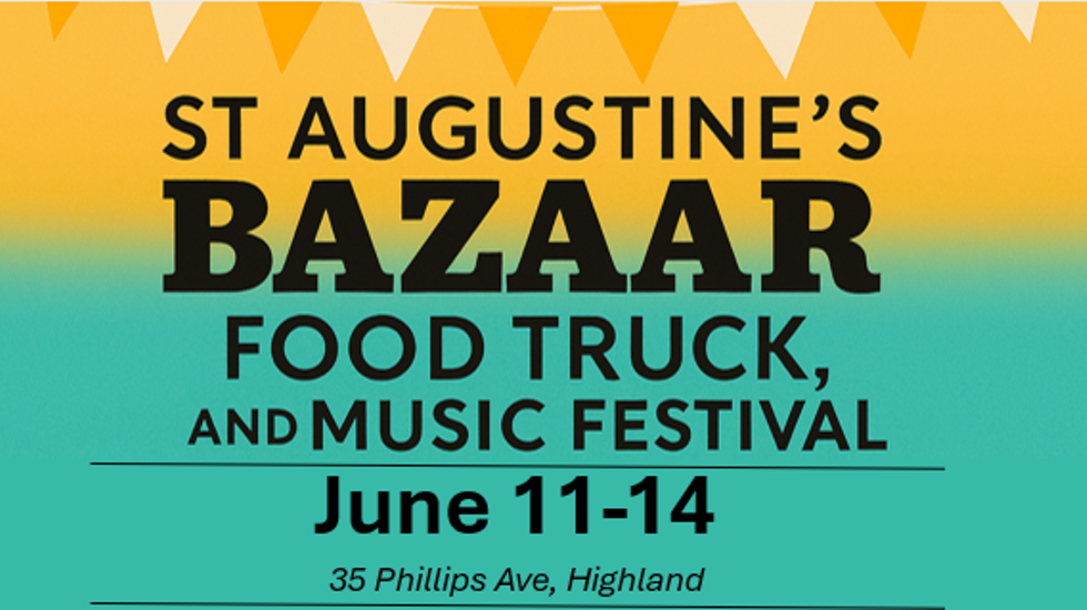 The 4-day festival features music, a lineup of popular local food trucks, family games, raffles, live performances, and the St. Augustine Church thrift shop open throughout the event.