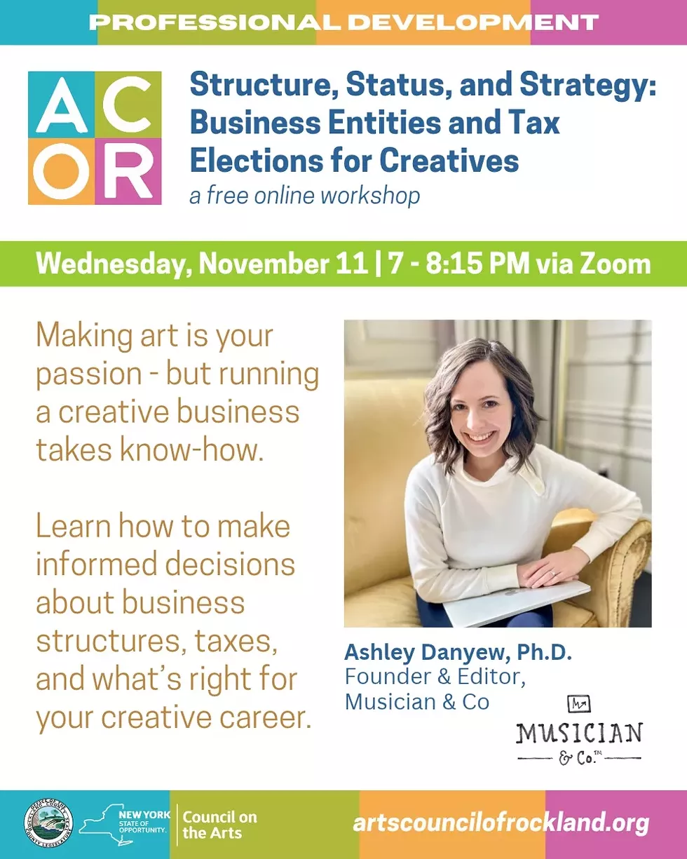 Structure, Status, and Strategy: Business Entities and Tax Elections for Creatives