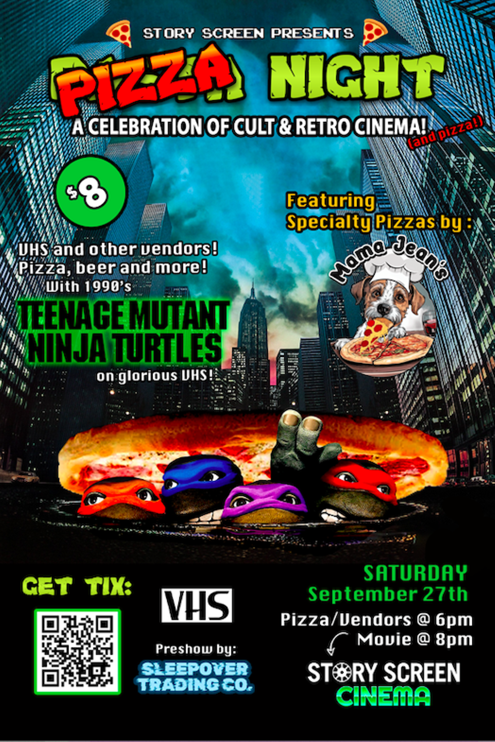 Pizza Night! Teenage Mutant Ninja Turtle Screening