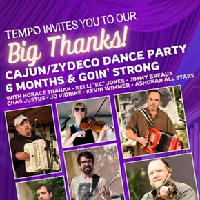 Image: TEMPO 6 months Anniversary Party! Cajun/Zydeco Dance Party