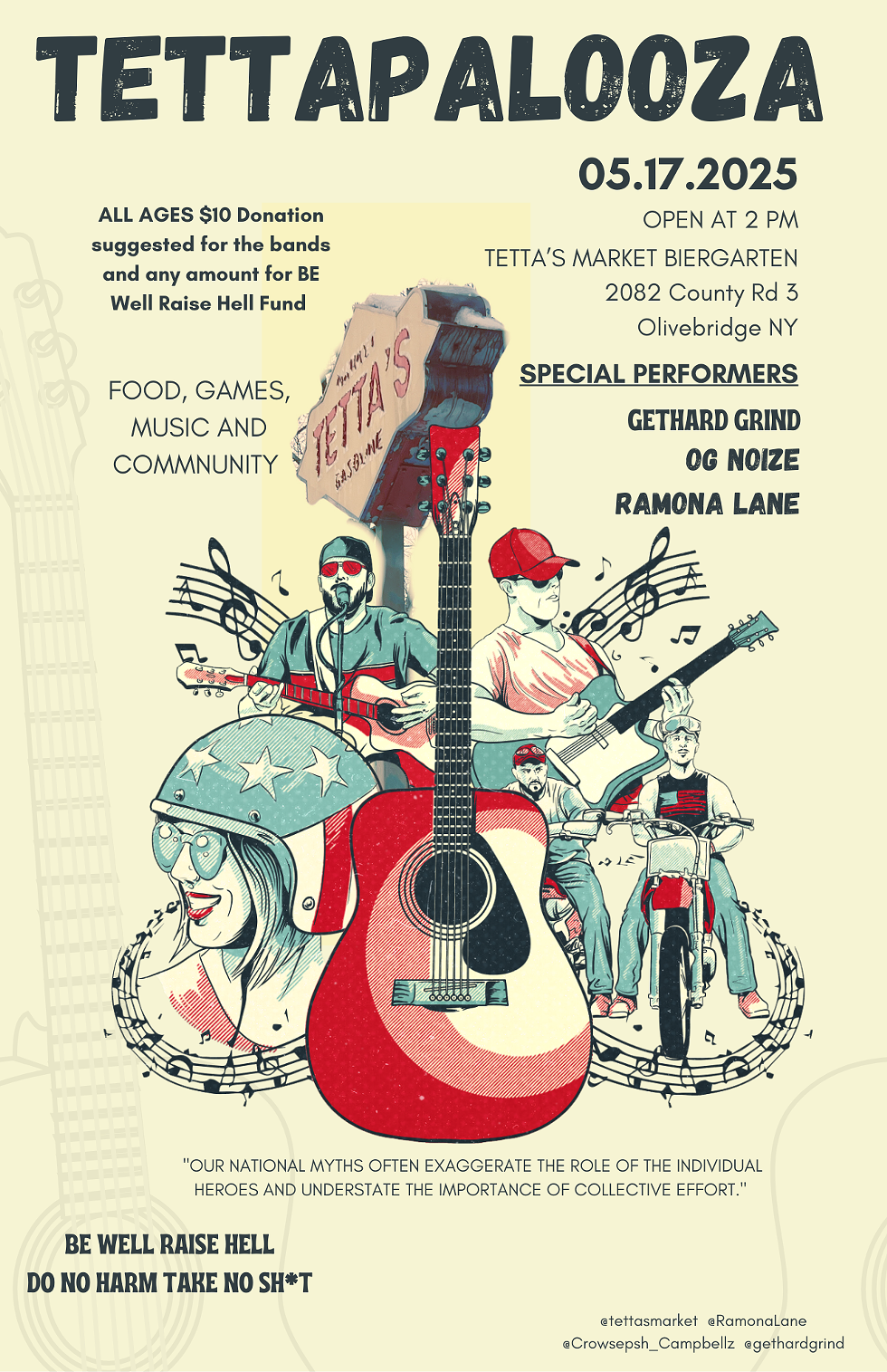 Be Well Raise Hell, Do No Harm, Take No Ish. 2082 County rd 3 Olivebridge NY. We cant wait to see you there!