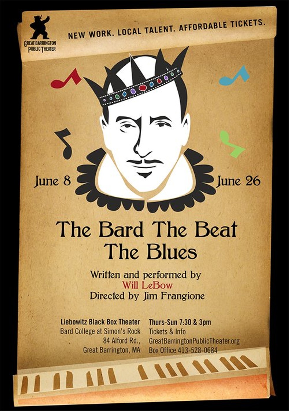 The Bard The Beat The Blues solo show