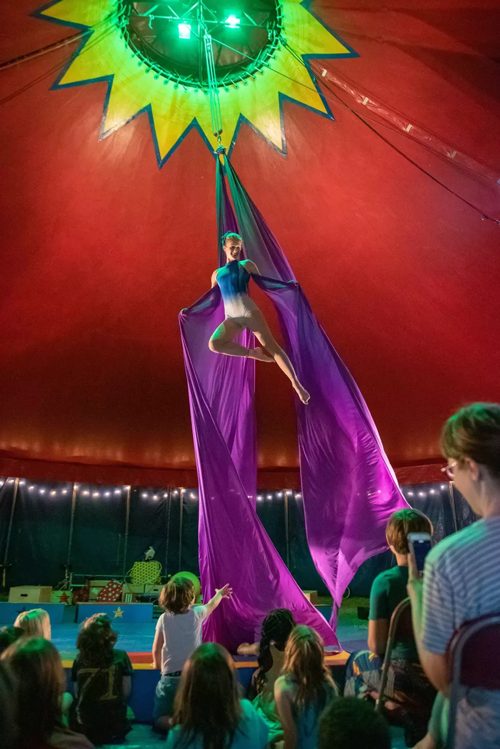 Circus Performer Flies through the Air