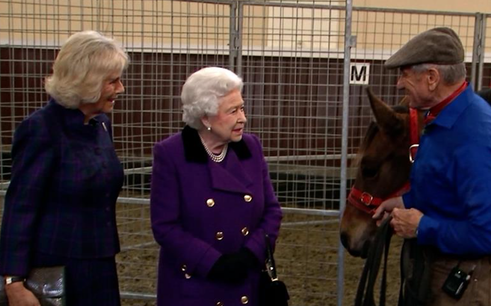 The Duchess of Cornwall, Queen Elizabeth II and Monty Roberts