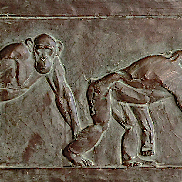 Grace Mott Johnson, Chimpanzees, 1912, Bronze. Woodstock Artists Association and Museum.