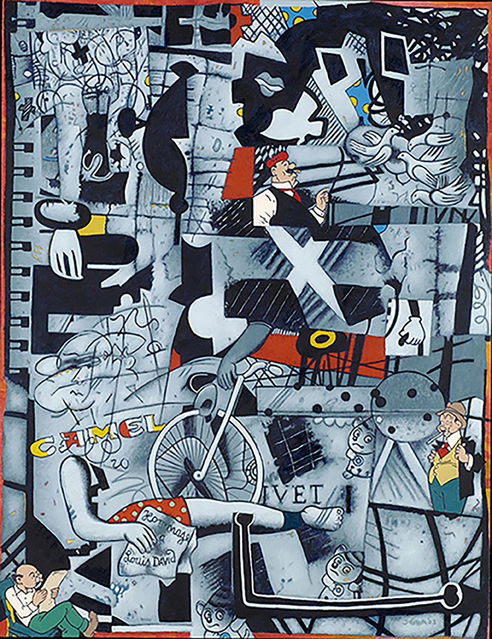 "Funny Paper #58," 52" X 40", acrylic on canvas, 2005