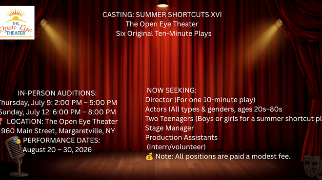 Image: The Open Eye Theater AUDITIONS: Summer Shortcuts XVI Casting Call