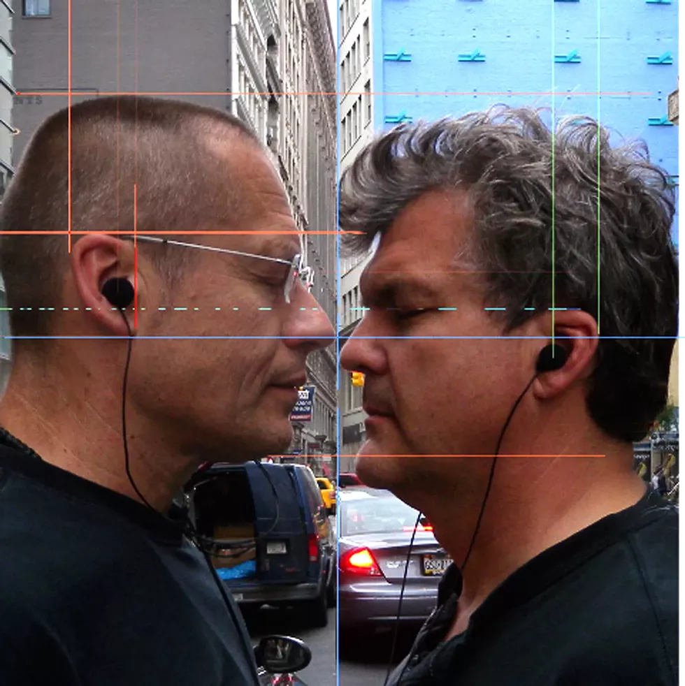 Image Credit: Sam Auinger and Bruce Odland making Four Ears recording in NYC ca. 2011