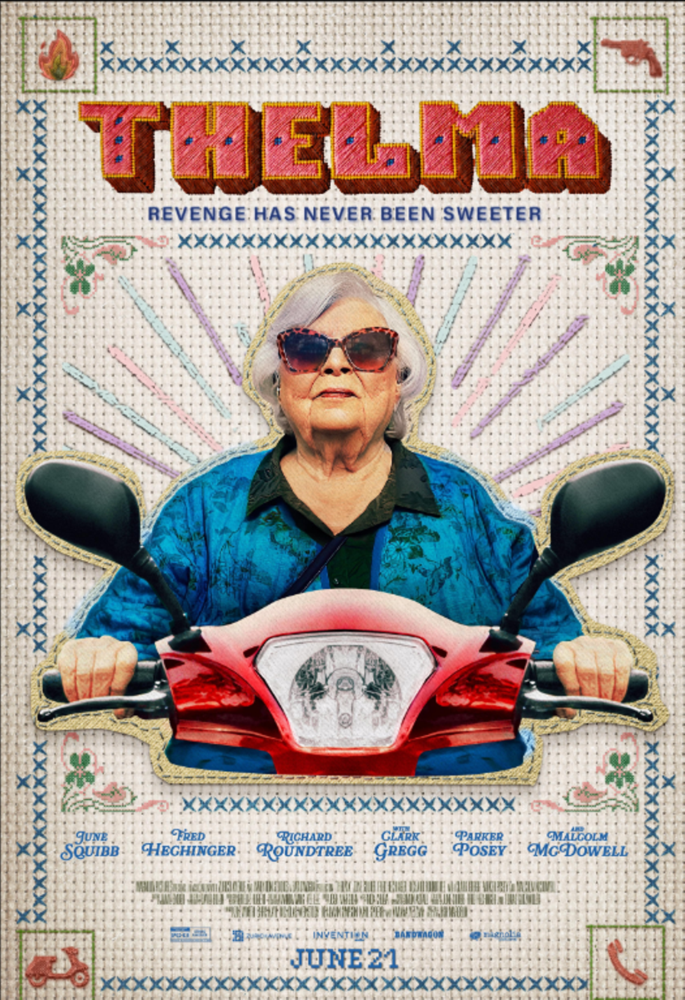 June Squibb plays a grandmother on a mission in this action film satire.