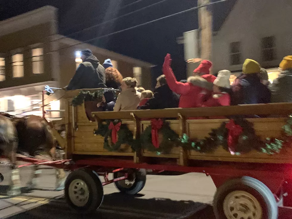 Horse-drawn wagon ride at Tivoli Winterfest
