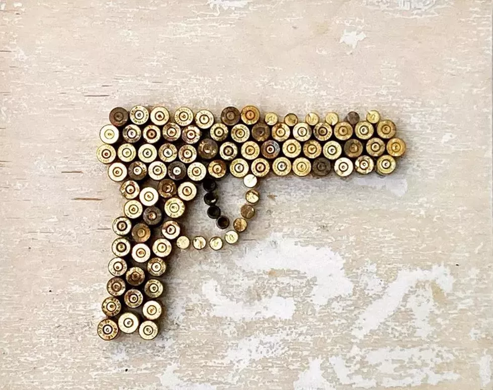 Bullet Gun 8"x10" bullets on wood panel