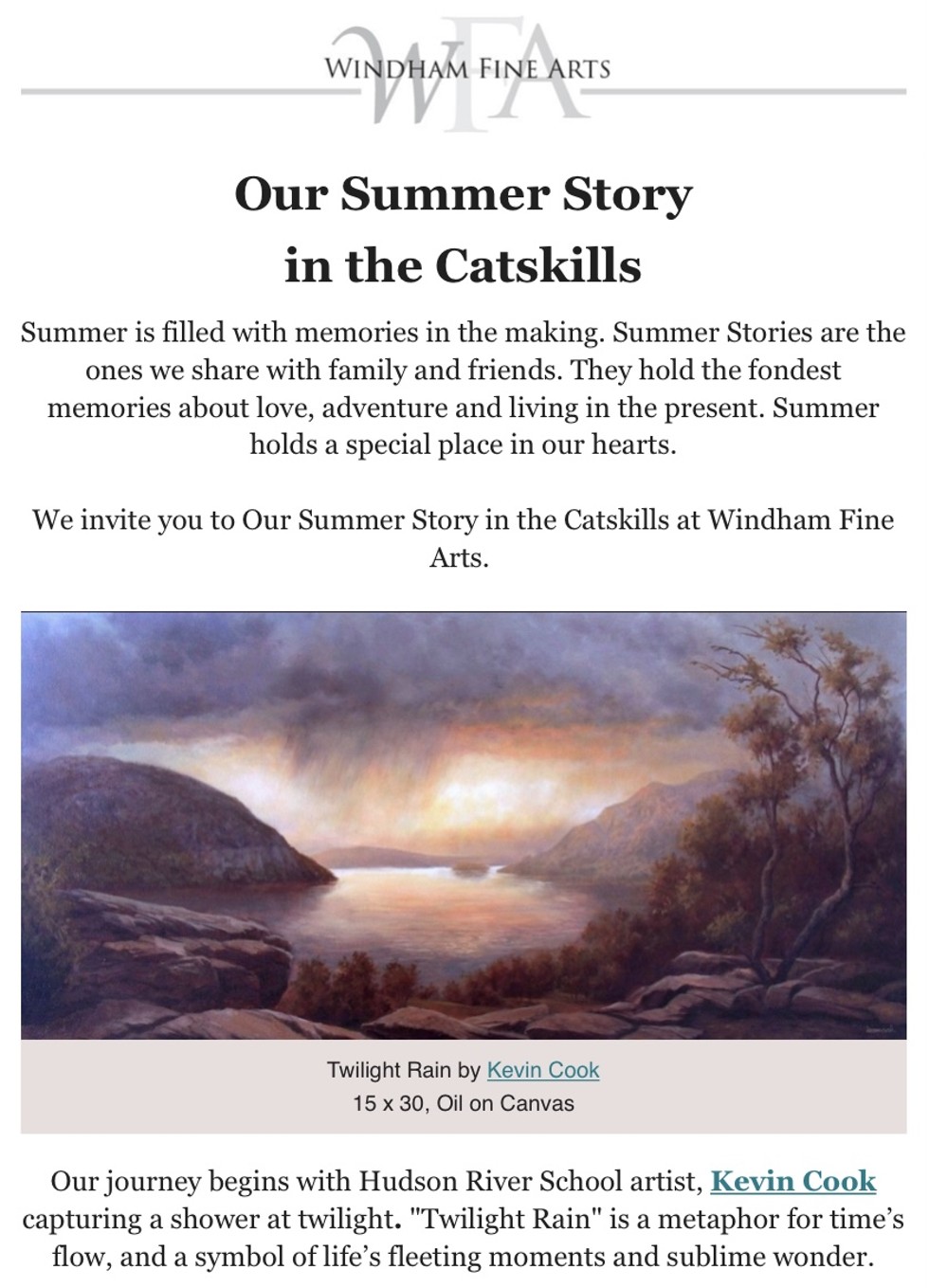 Our Summer Story in the Catskills