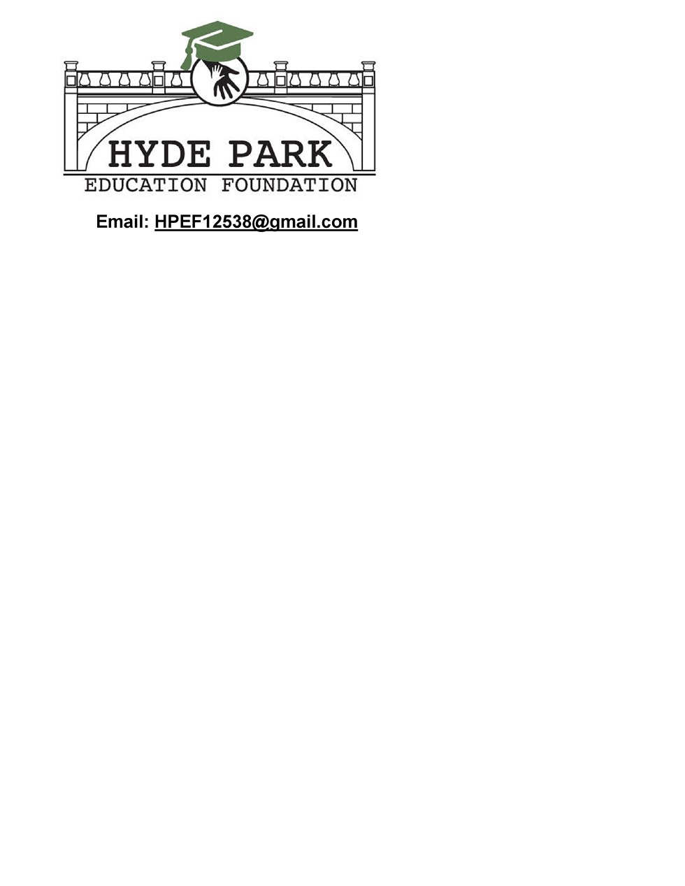 Event sponsored by the Hyde Park Education Foundation