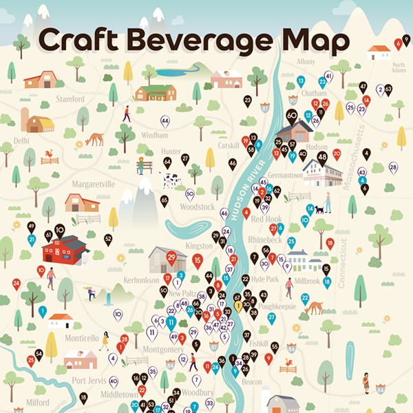 2023 Map of Hudson Valley Craft Beverage Producters