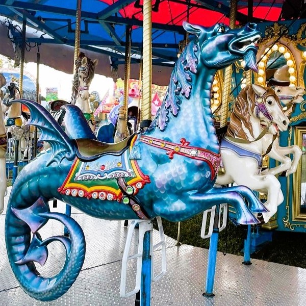 The fair features rides and entertainment for the whole family.