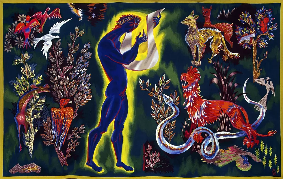 Marc Saint-Sa&euml;ns, Orph&eacute;e (Orpheus)</i<, woven March 18, 1948&ndash;July 3, 1950, wool. Mobilier national, Paris, France, GOB-917, &copy; Artists Rights Society (ARS), New York / ADAGP, Paris.