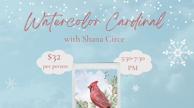 Watercolor Cardinal with Shana Circe