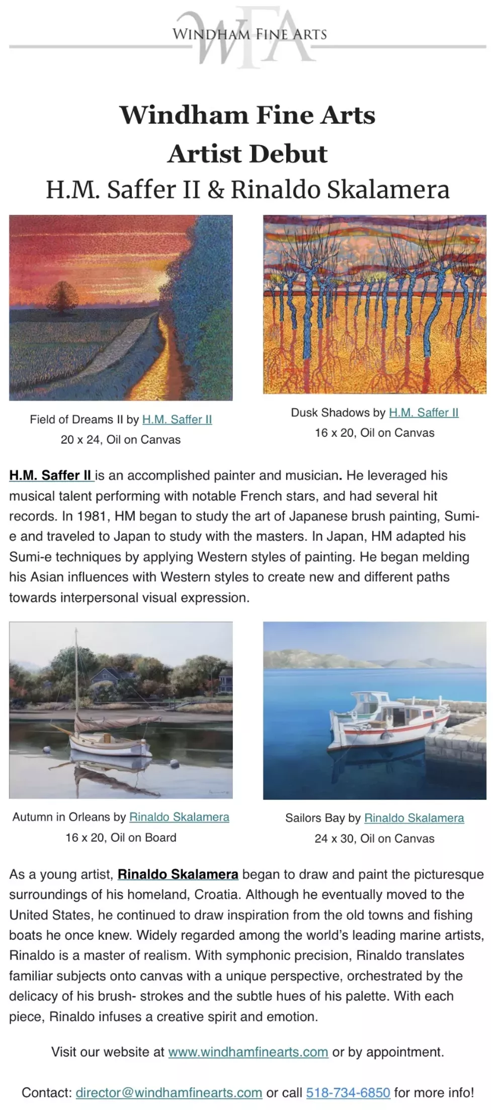 New Artists Debut at Windham Fine Arts
