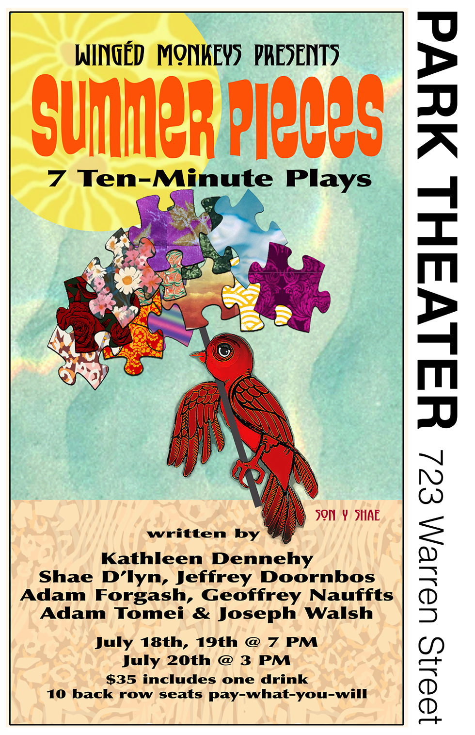 Wing&eacute;d Monkeys presents "Summer Pieces" at the Park Theater Hudson