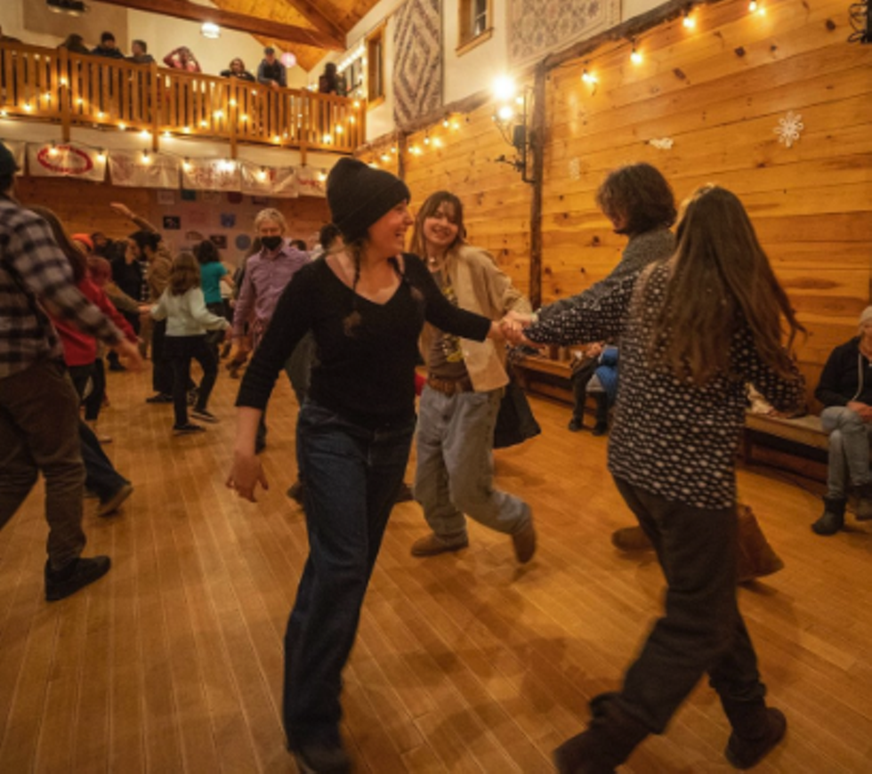 Square dancing at the Winter Hoot