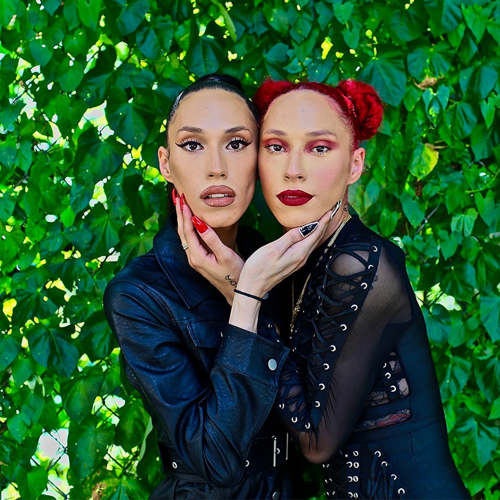 “Nykki &amp; Ari Valentine” (Morning Glories) Puerto Rican American Transgender Twins 2021 South Bronx, NYC.