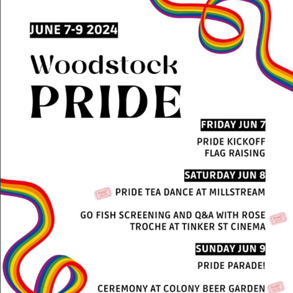 Woodstock’s first official Pride weekend, June 7-9, 2024