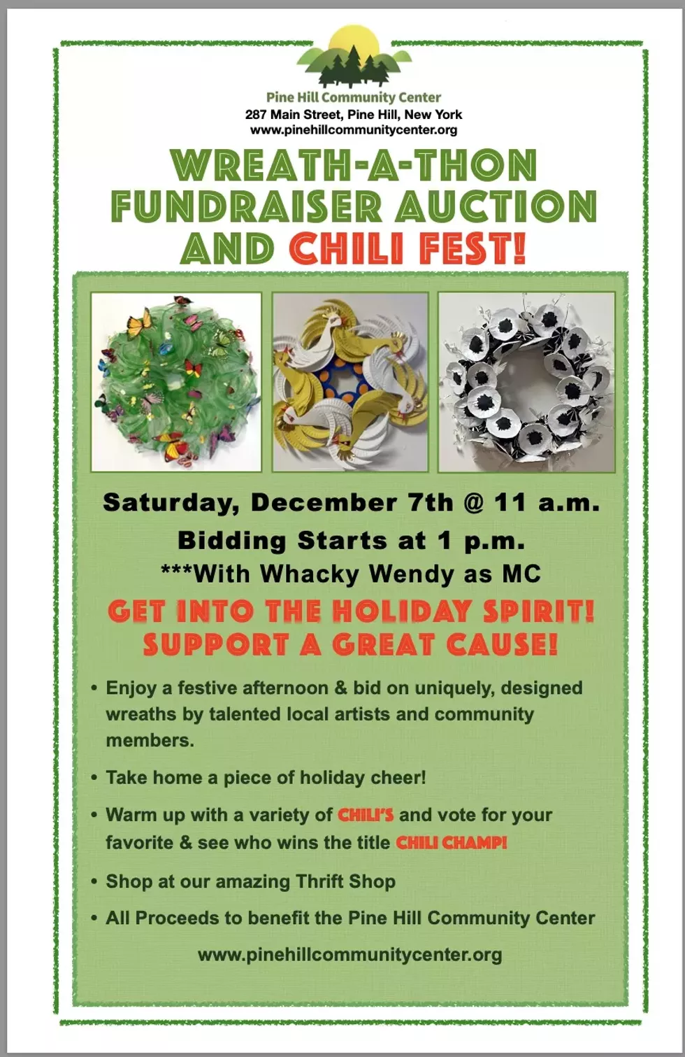 Wreath-A-Thon Fundraiser Auction &. Chili Fest